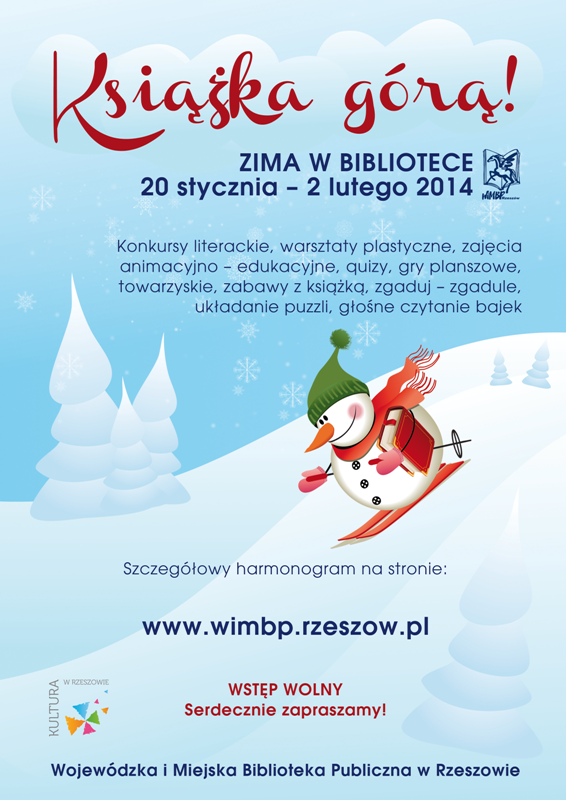Wojewódzka i Miejska Biblioteka Publiczna zaprasza na ferie zimowe  