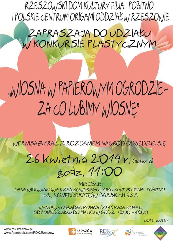 Wiosna w papierowym ogrodzie - wernisaż wystawy origami