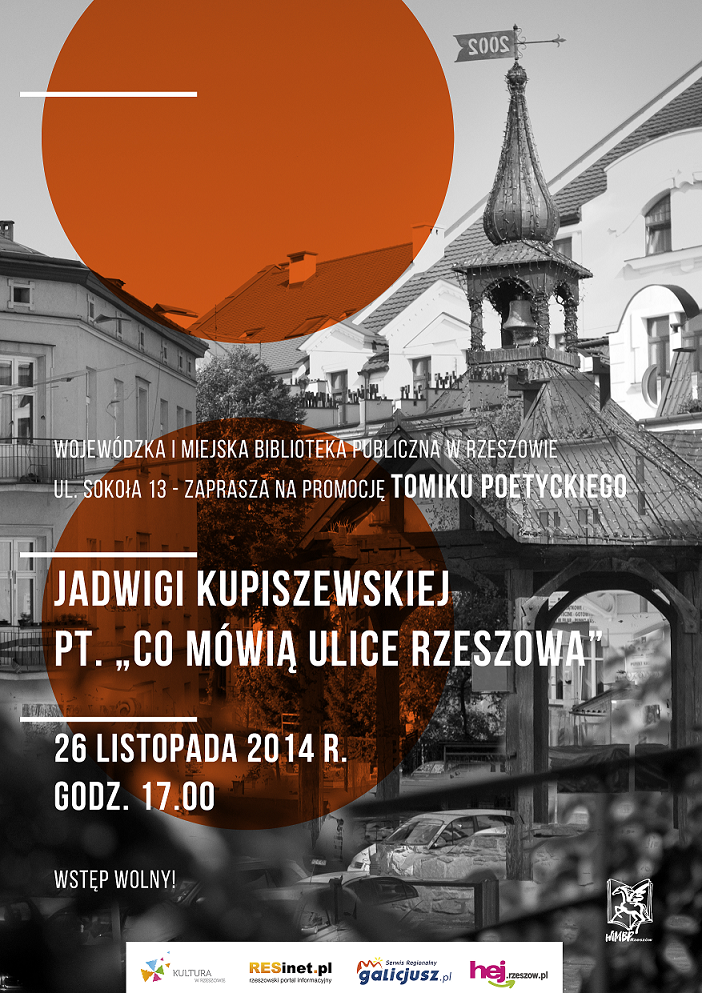 Promocja tomiku poetyckiego Jadwigi Kupiszewskiej  &quot;Co mówią ulice Rzeszowa&quot;
