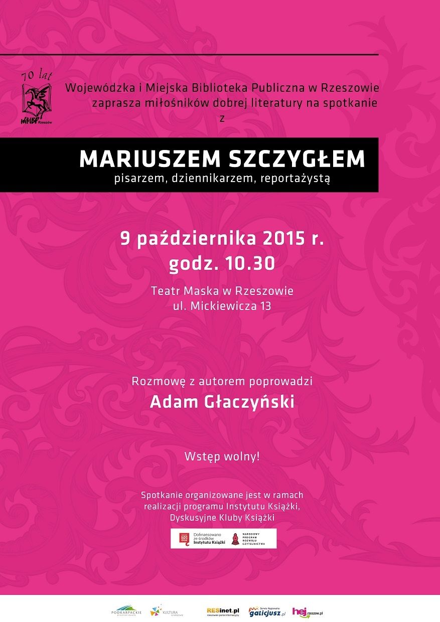 Dziennikarz Mariusz Szczygieł odwiedzi Rzeszów