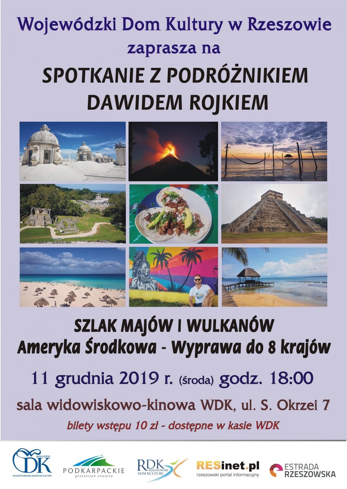Spotkanie z Podróżnikiem: Dawid Rojek opowie o podróży do 8 krajów Ameryki Środkowej 