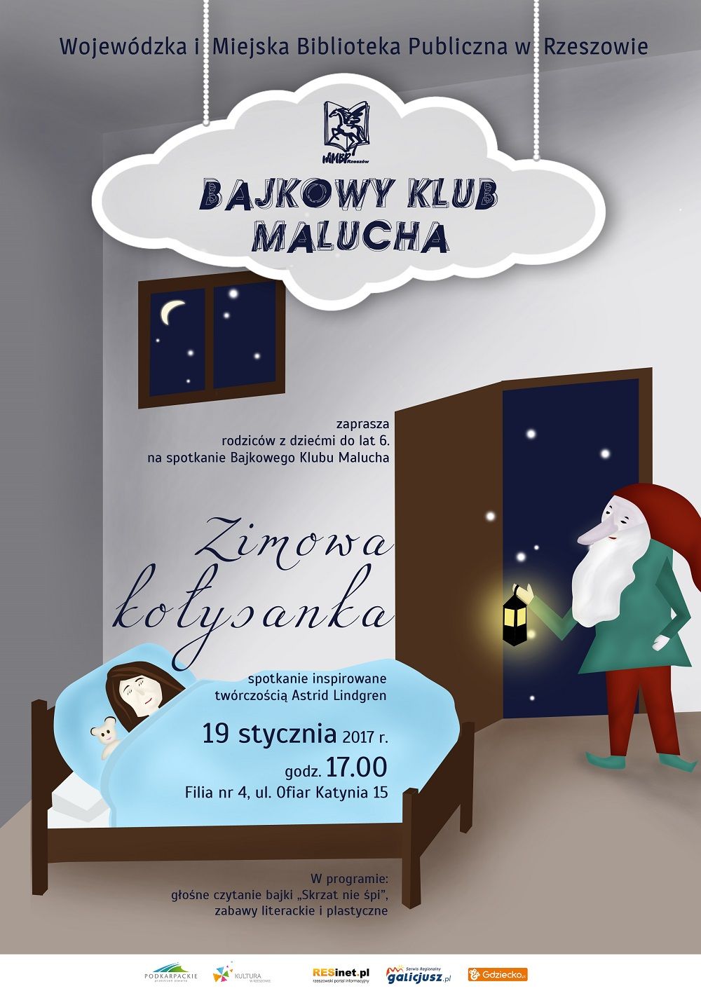 Spotkanie Bajkowego Klubu Malucha inspirowane twórczością Astrid Lindgren