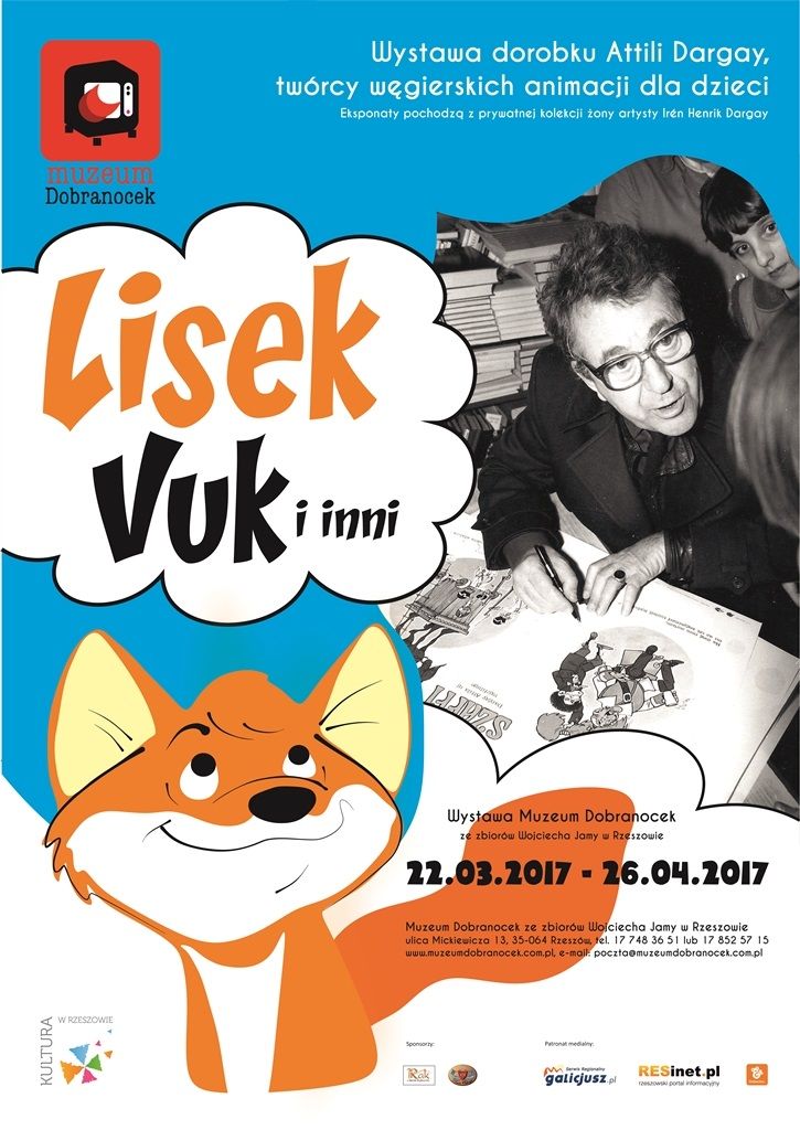 Lisek Vuk i inni. Wystawa dorobku Attili Dargay, twórcy węgierskich animacji dla dzieci