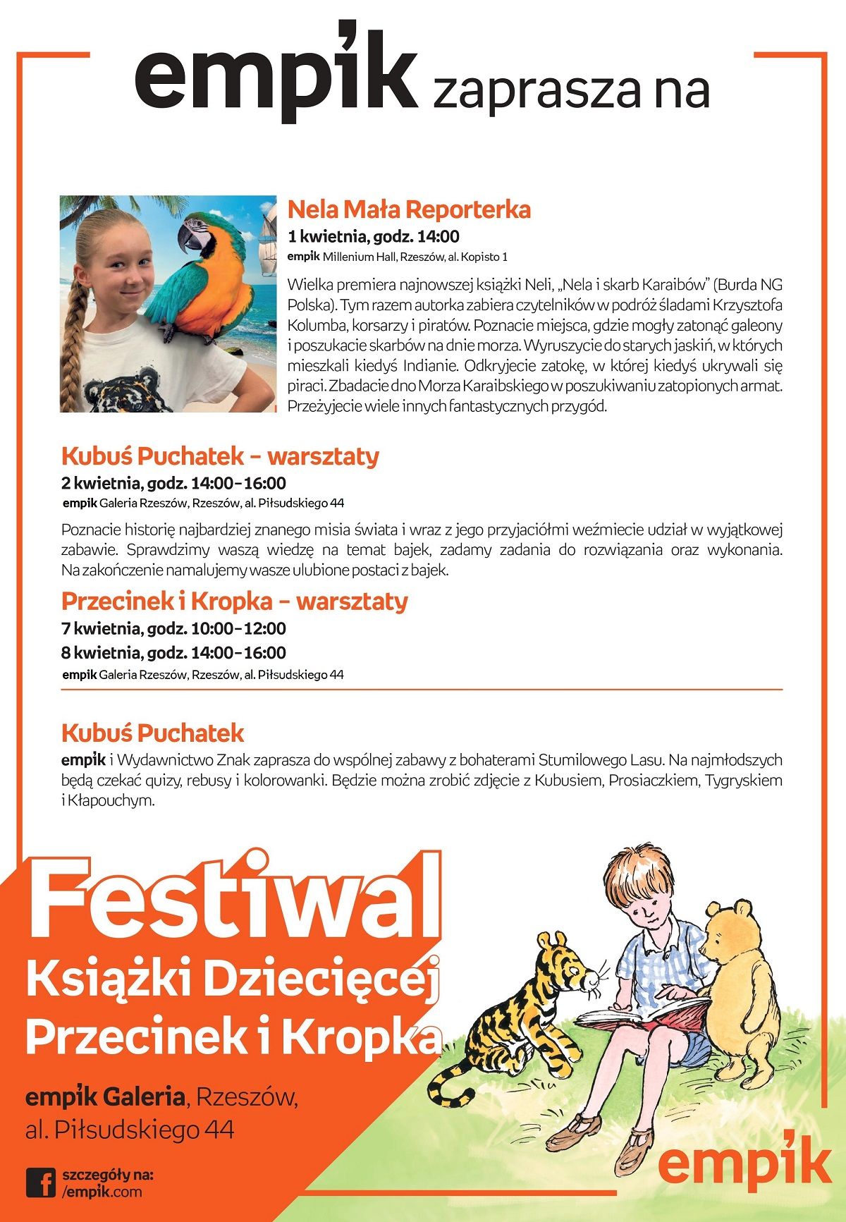 Nela Mała Reporterka i Kubuś Puchatek na Festiwalu Książki Dziecięcej w Empiku