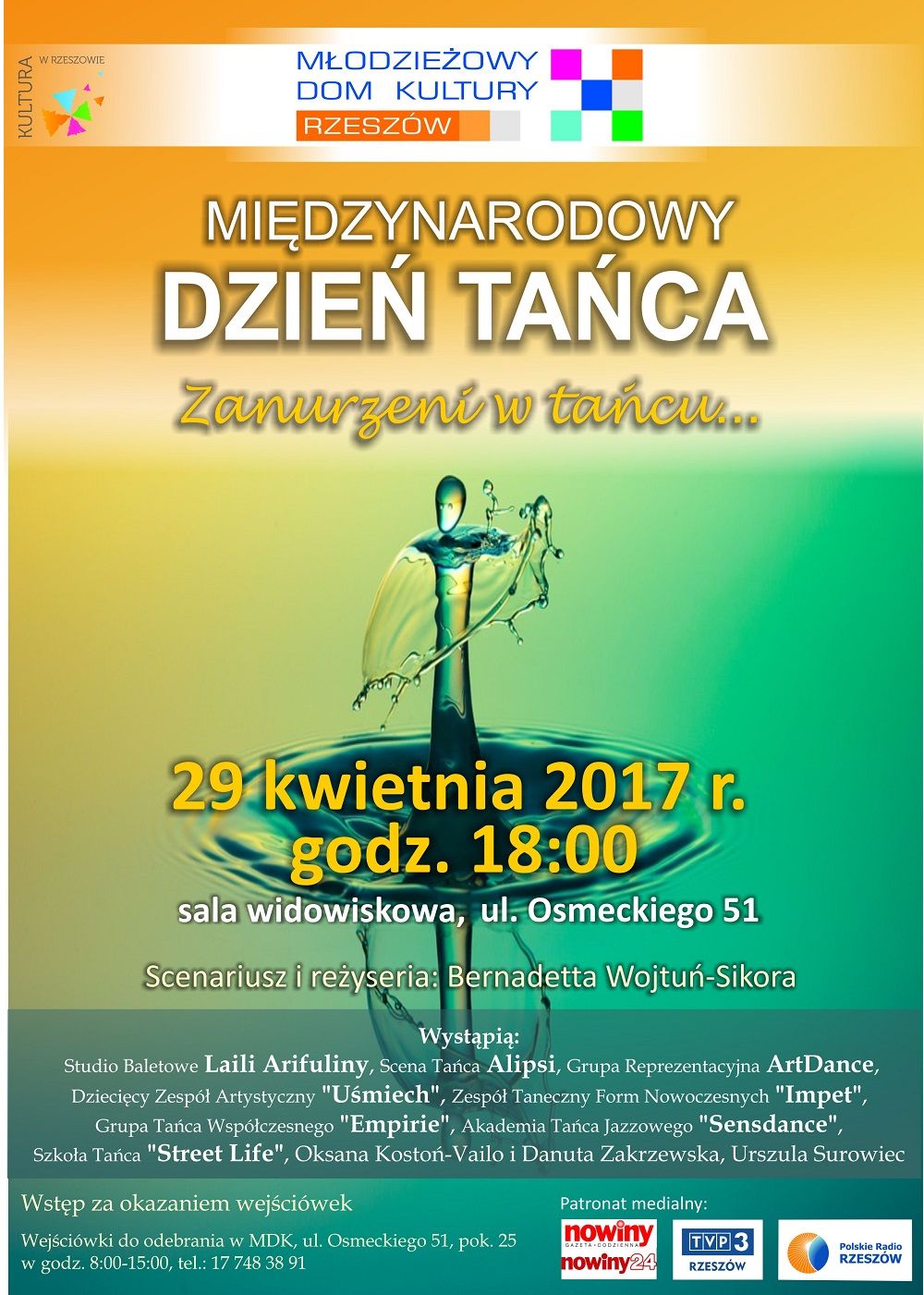 Wieczór z tańcem z okazji Międzynarodowego Dnia Tańca w MDK