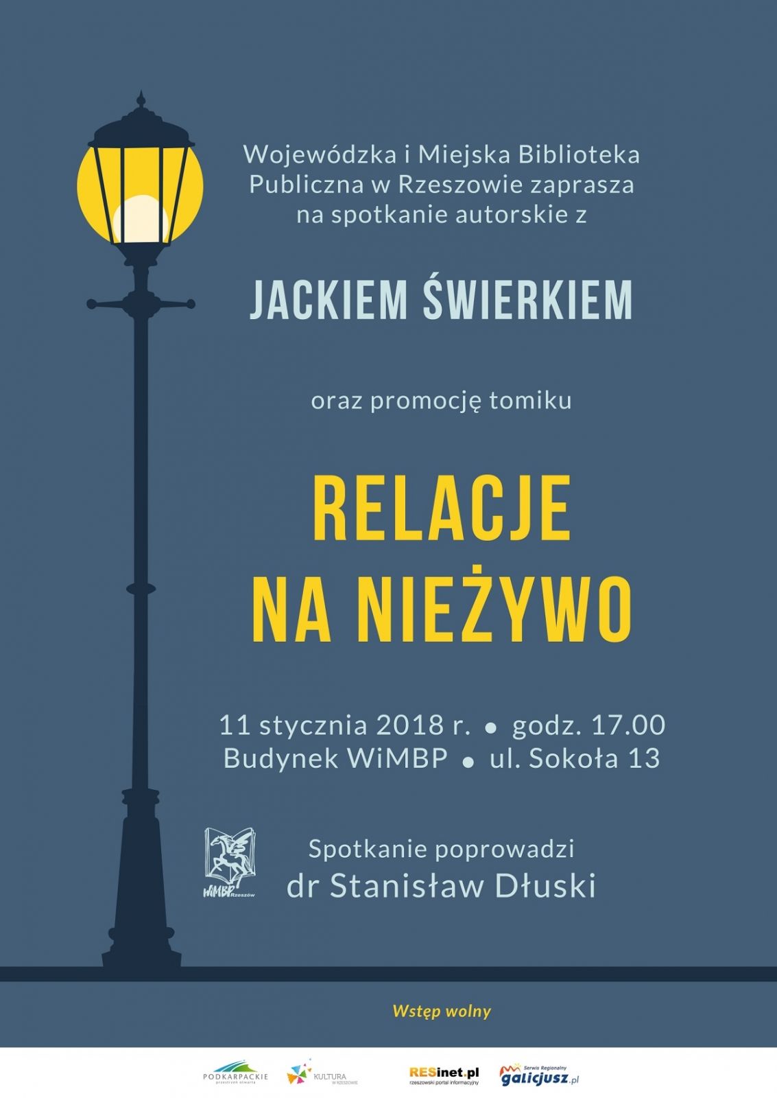 Spotkanie autorskie z Jackiem Świerkiem i promocja tomiku "Relacje na nieżywo"