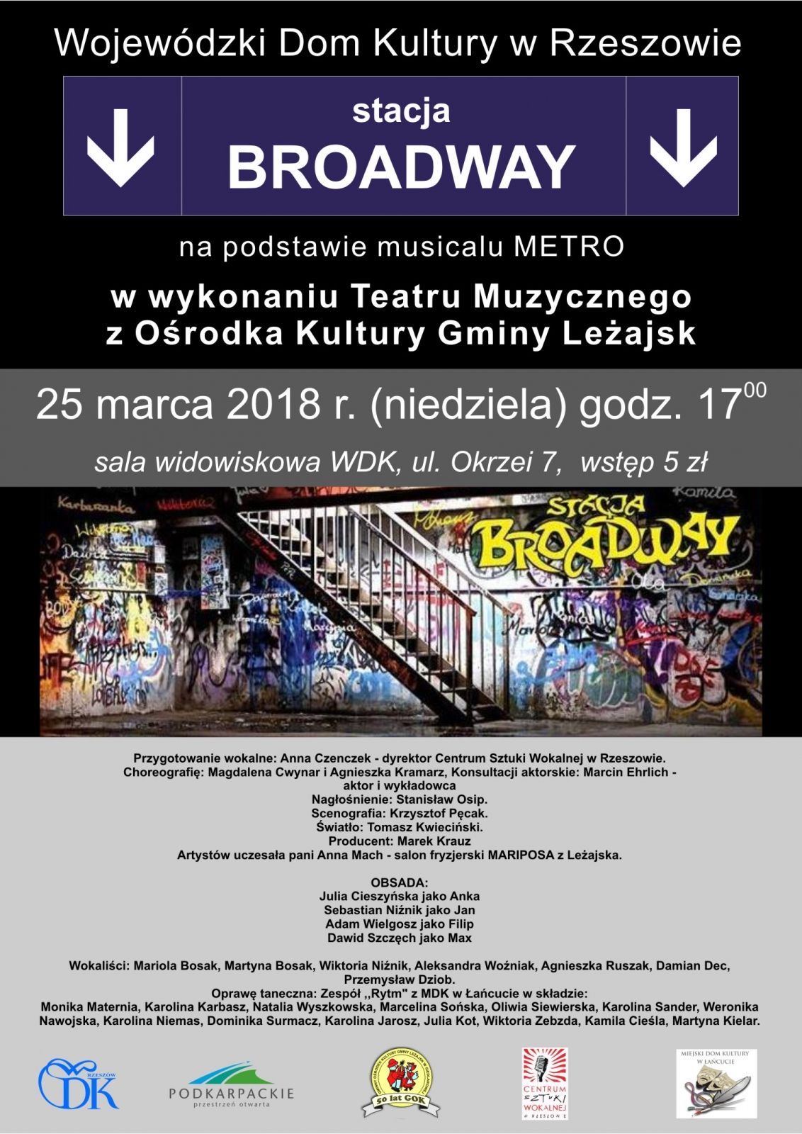 "Stacja Broadway" na podstawie musicalu Metro 25 marca w WDK