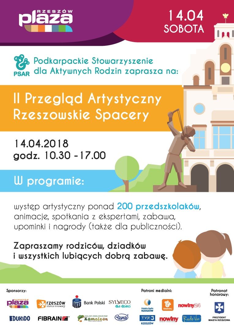 Mnóstwo atrakcji dla przedszkolaków podczas II Przeglądu Artystycznego "Rzeszowskie spacery"