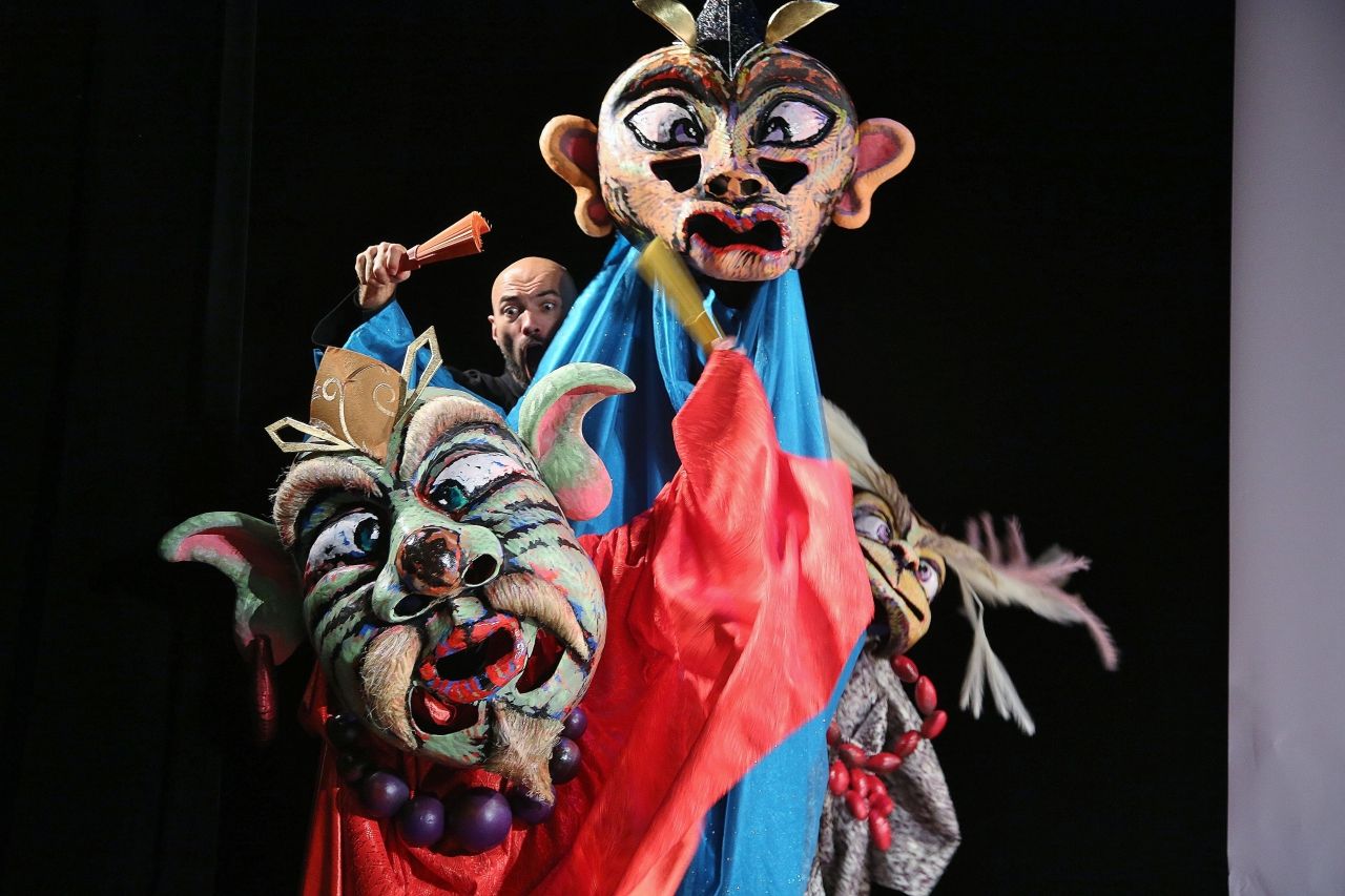 Zdjęcie ze spektaklu "Bambusowa księżniczka", fot. Teatr Maska
