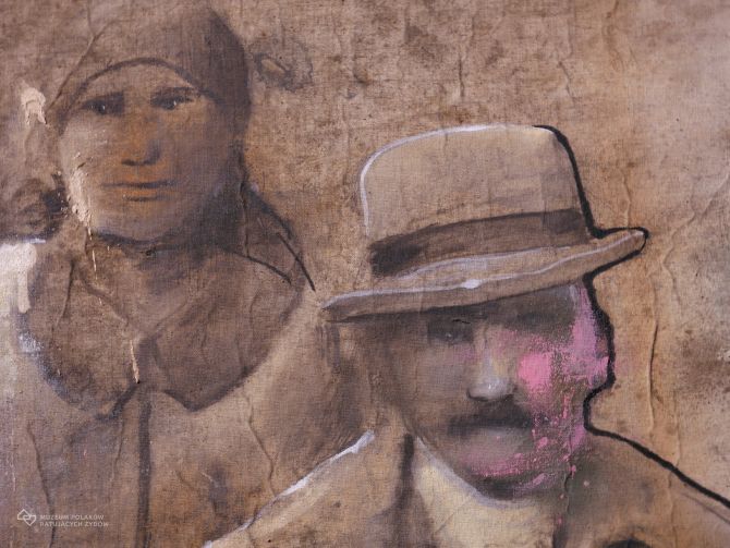 Obraz Arkadiusza Andrejkowa w Muzeum im. Rodziny Ulmów w Markowej