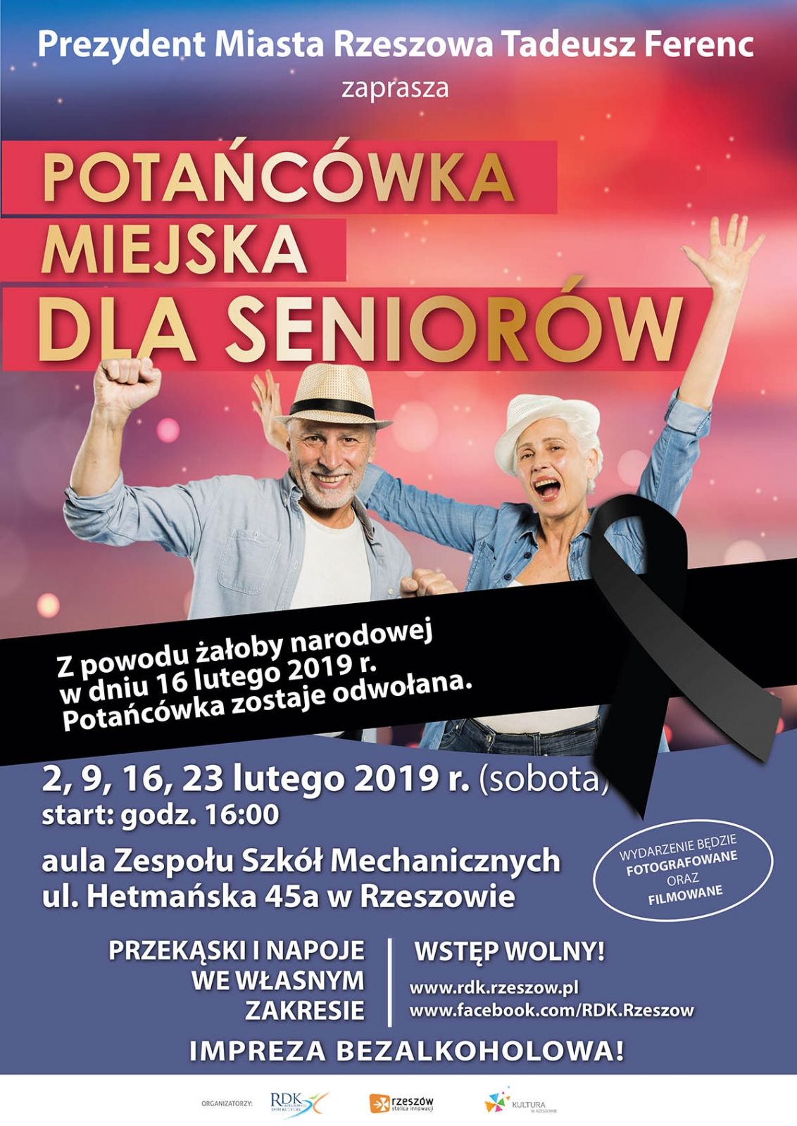 Najbliższa Potańcówka Miejska dla Seniorów ODWOŁANA