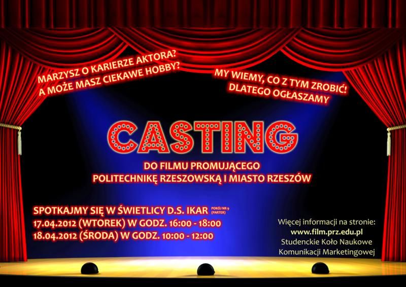 Casting do filmu o Politechnice Rzeszowskiej i Rzeszowie