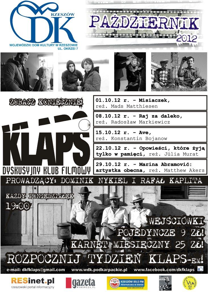 DKF &quot;Klaps&quot;. Repertuar na październik