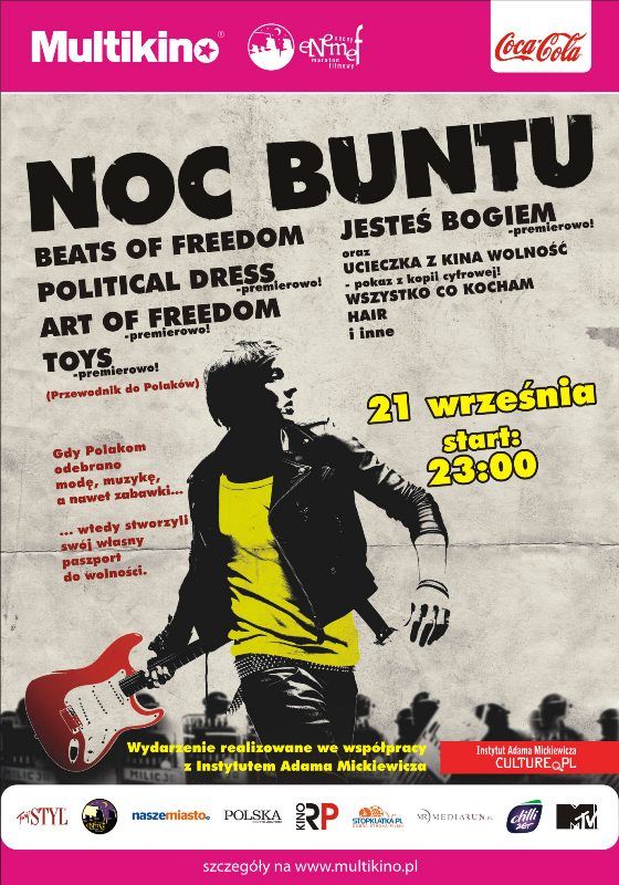 &quot;Noc buntu&quot; z premierą &quot;Jesteś Bogiem&quot;