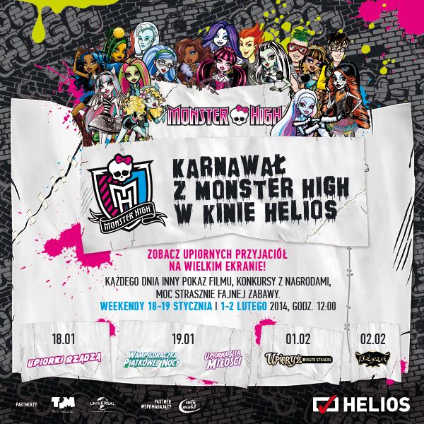 Wielki Karnawał z Monster High w kinach Helios