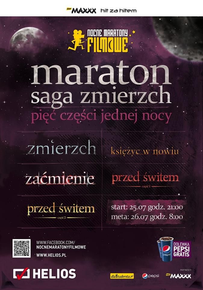 Nocny Maraton z Sagą Zmierzch tylko w kinie Helios! 