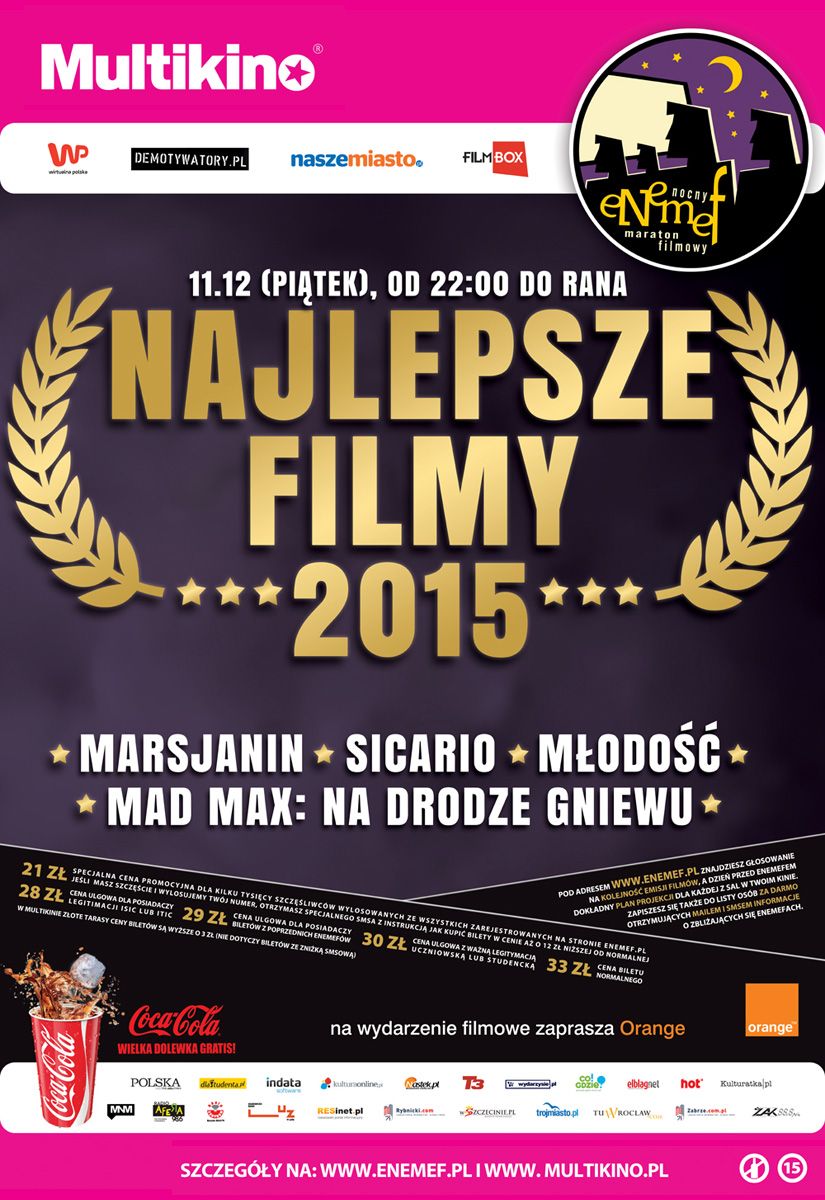 ENEMEF: Noc najlepszych filmów 2015