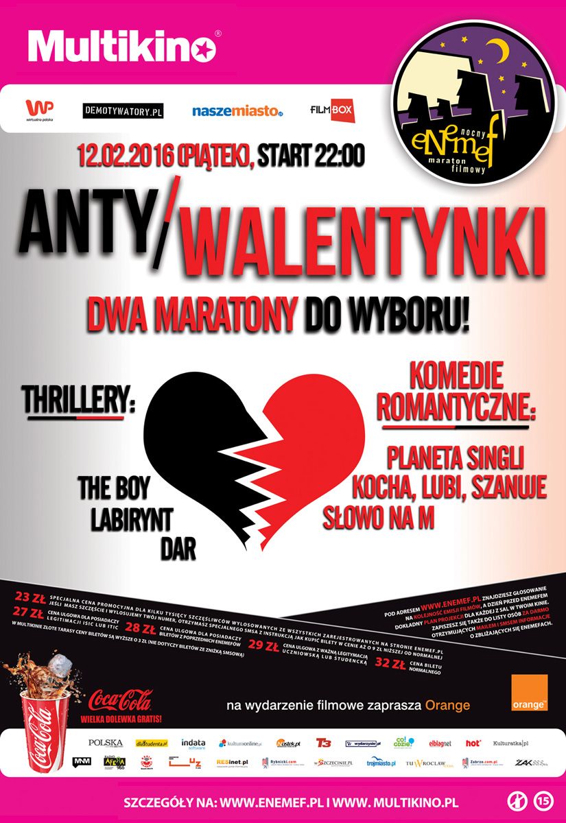 ENEMEF: Walentynki lub Antywalentynki. Dwa maratony do wyboru