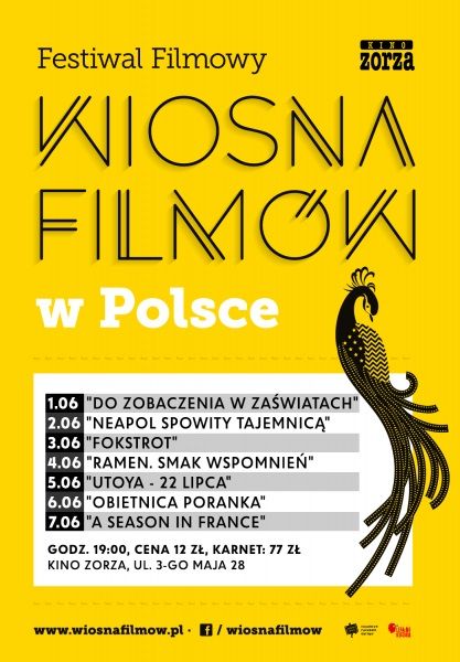 Kolejna edycja festiwalu filmowego &quot;Wiosna Filmów&quot; już w czerwcu w Zorzy