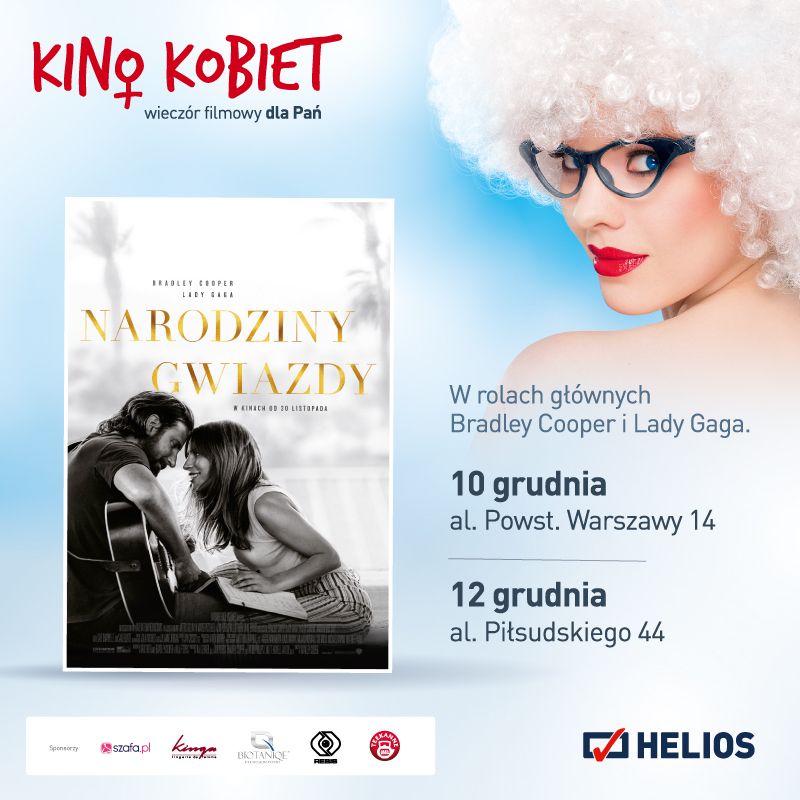 Kino Kobiet w świątecznych swetrach z filmem &quot;Narodziny gwiazdy&quot;