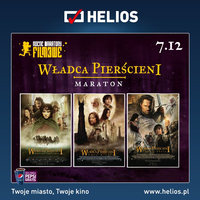 Maraton Władcy Pierścieni w kinach Helios