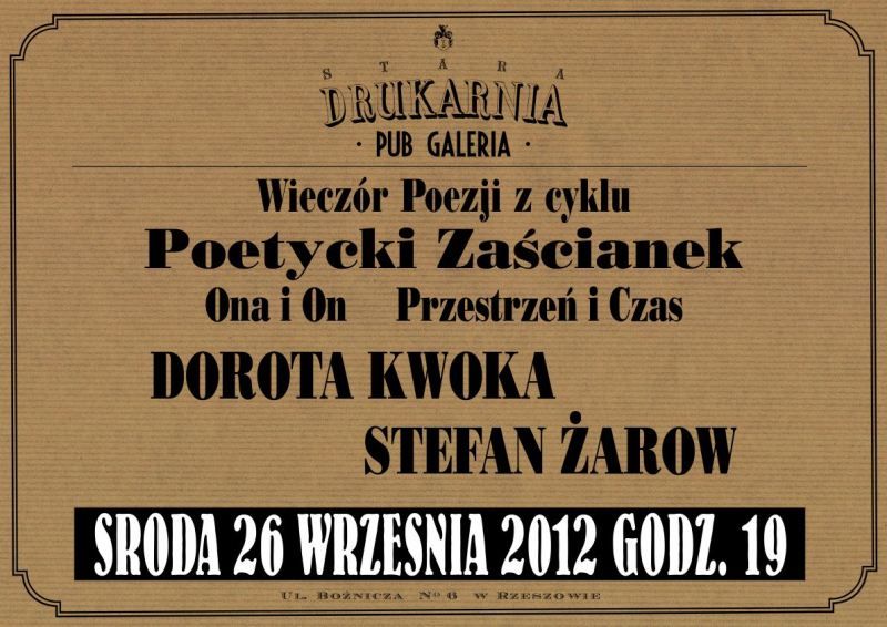 Poezja Doroty Kwoki i Stefana Żarowa