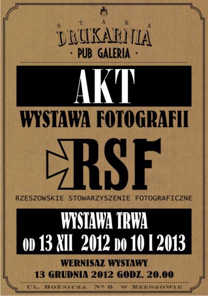 &quot;Akt&quot; - Wernisaż fotografii RSF