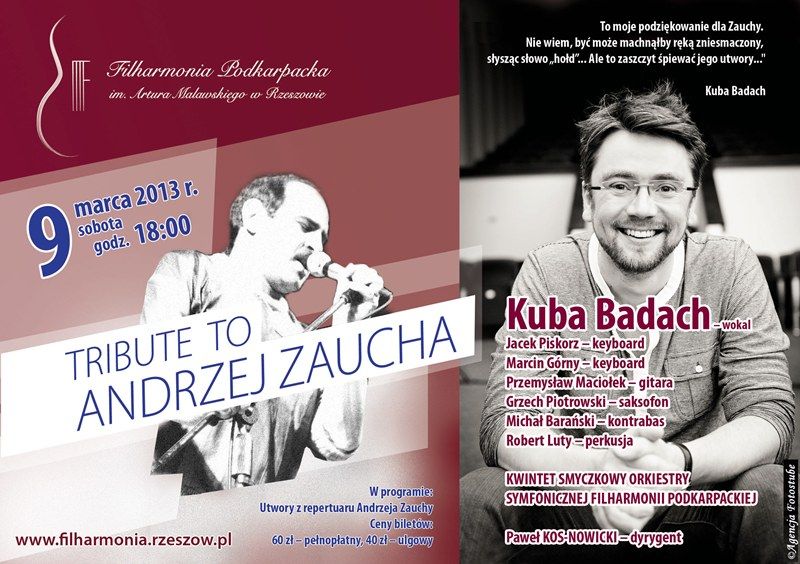 Kuba Badach śpiewa utwory z repertuaru Zauchy