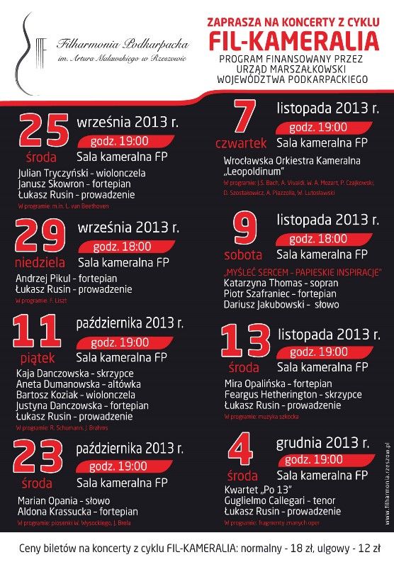 Fil-Kameralia, nowy cykl koncertów w Filharmonii