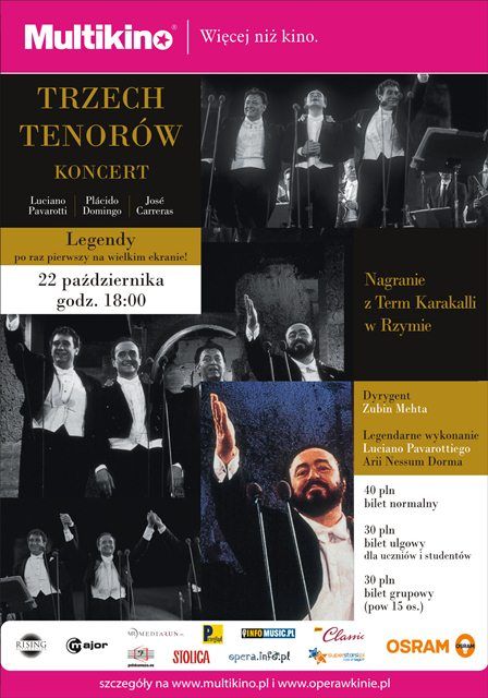 Koncert Trzech Tenorów z rzymskich Term Karakalli