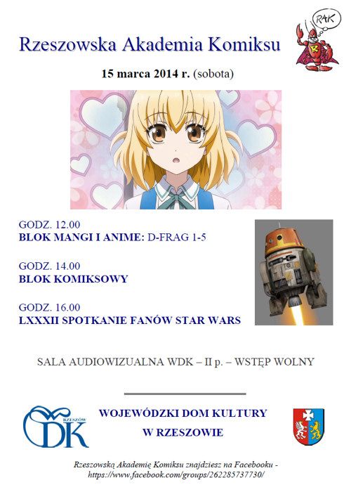 Rzeszowska Akademia Komiksu zaprasza 