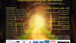 Zaduszkowy Koncert Wspomnień pt. "Ocalić od zapomnienia"