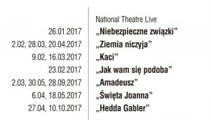 Teatr brytyjski na wielkim ekranie. Nowy repertuar spektakli w 2017 roku w Multikinie