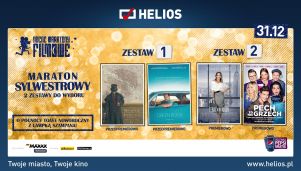 Maraton Sylwestrowy w kinach Helios. Dwa zestawy filmowe do wyboru