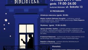 Recital Piotra Krępecia, kiermasz książek i inne atrakcje z okazji Nocy Biblioteki