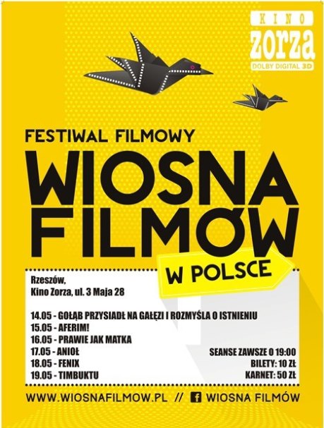 Wiosna Filmów zawita do Rzeszowa. Zobaczymy filmy z festiwali w Cannes, Wenecji czy Berlina
